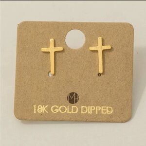 Must Have Gold Cross Earrings